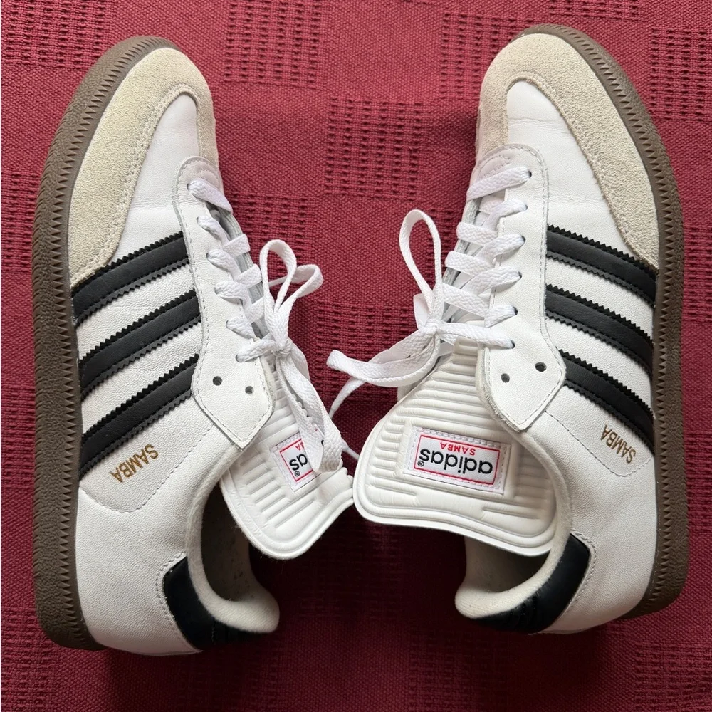 Adidas Samba White Sneaker Shoes Size 9 - Picture 9 of 11